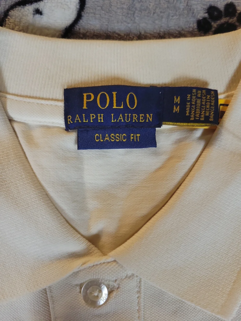 Brand New W Tag Polo Ralph Lauren Classic Fit White/Cream Polo Shirt Size Medium
